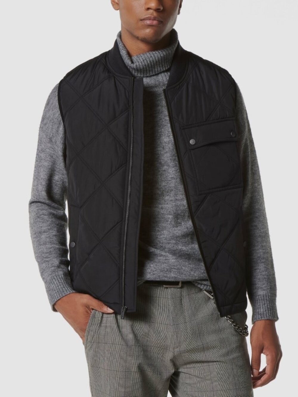 Marc New York Men Black Grafton Water Resistant Quilted Vest Jacket Size XL
